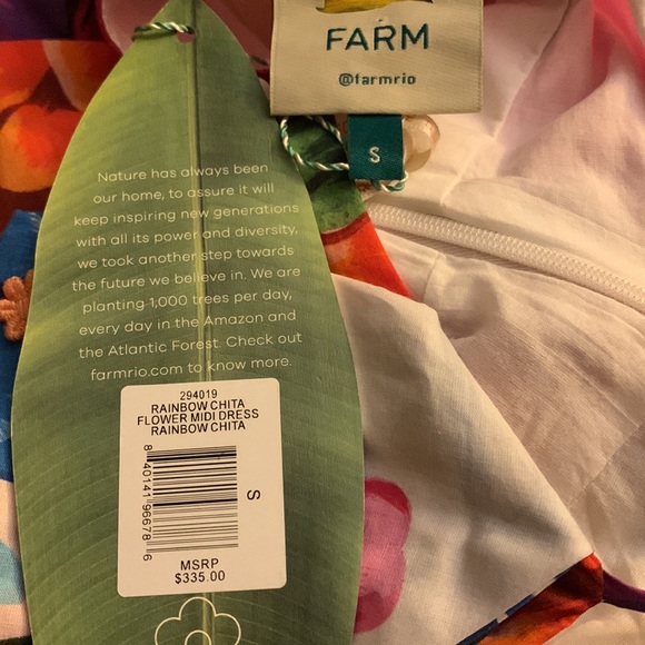 🎉HP🎉 FARM Rio Rainbow Chita flower midi dress - Picture 12 of 13